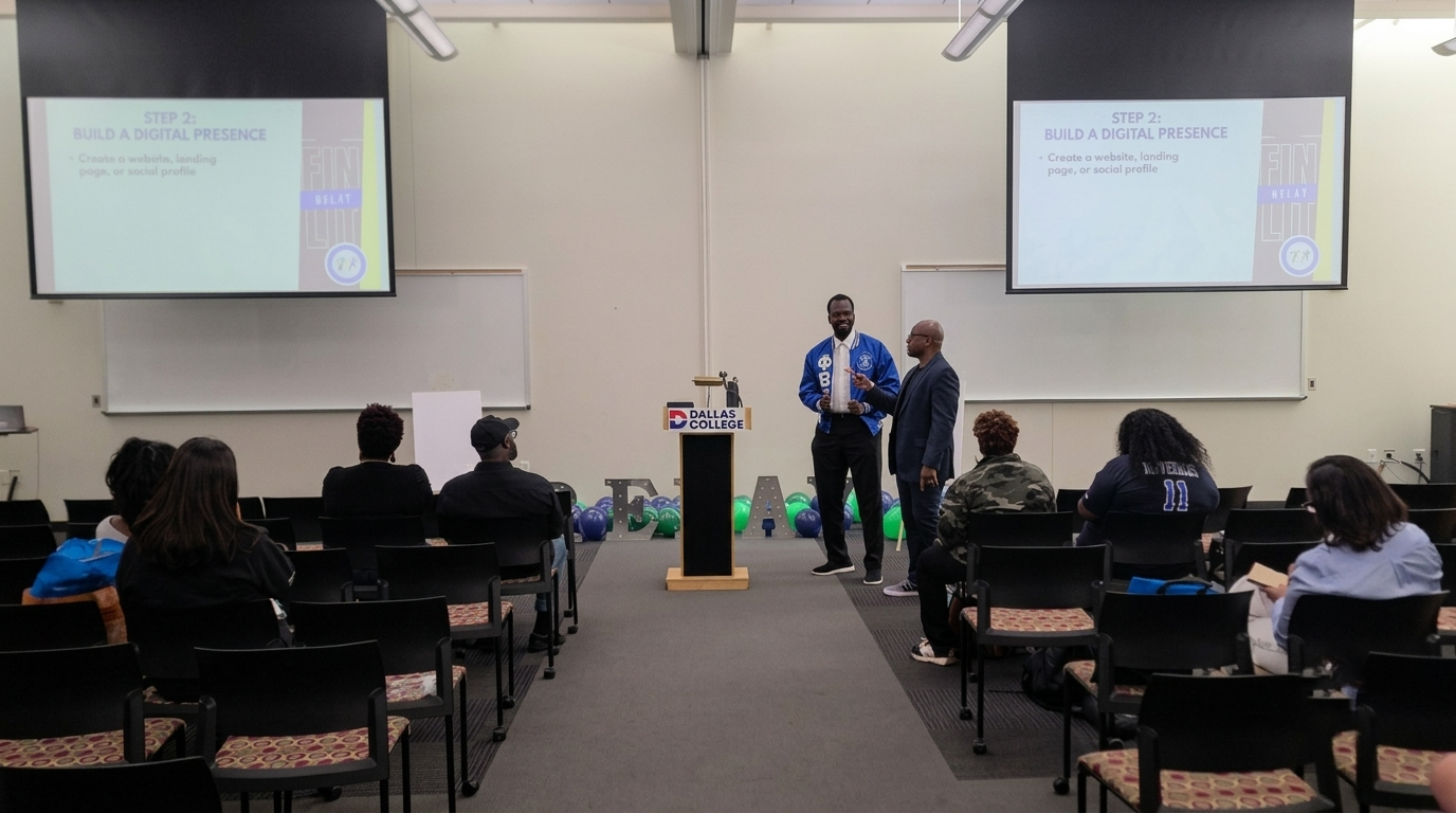 Alastair Hunte teaching on stage at the 2025 FinLit financial literacy conference