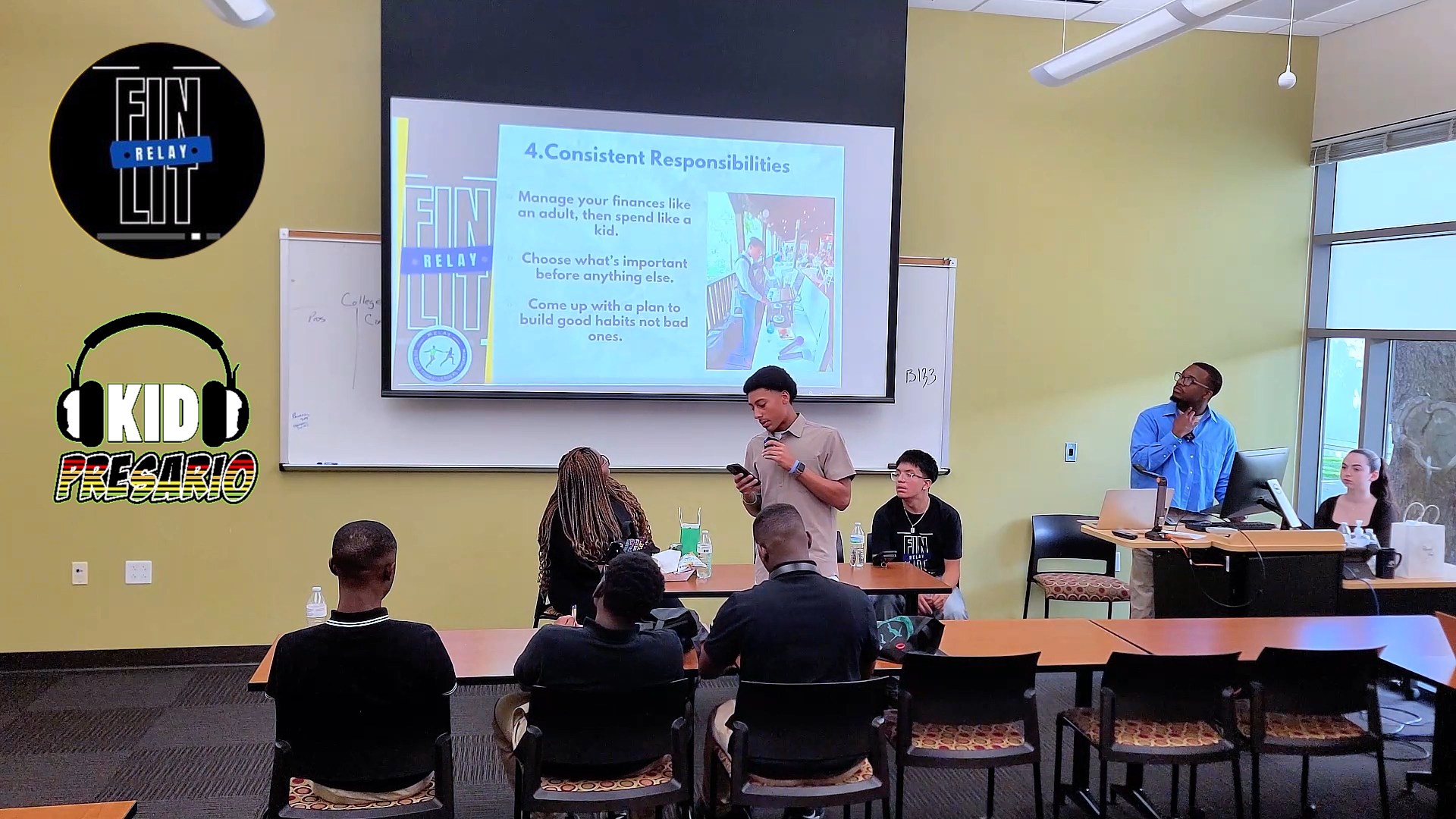 Aleck speaking on the entrepreneurs panel at FinLit 2025
